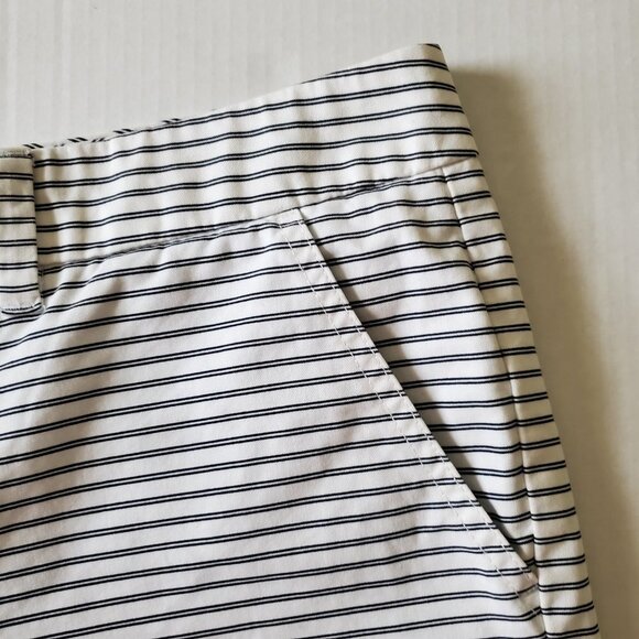 Tommy Hilfiger Women White Navy Nautical Stripped Preppy Shorts Medium - Picture 4 of 11